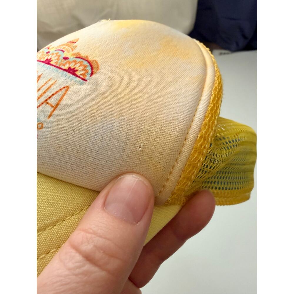 Patagonia Youth Yellow Trucker Snapback Hat Boho Print - Picture 5 of 5
